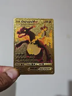 Shiny Charizard VMAX - Gold Foil Fan Art Card Fun Card Art Fan - Image 1