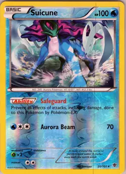 Suicune 20/101 - Pokemon TCG B&W 10: Plasma Blast - Reverse Holo Rare (NM) - Image 1
