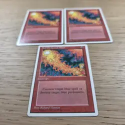 RED ELEMENTAL BLAST X3 MAGIC THE GATHERING FOURTH EDITION VINTAGE MTG CARD - Image 5