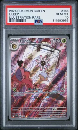 Pokemon Lileep 145/142 Sv07: Stellar Crown Illustration Rare Holo PSA 10 - Image 1