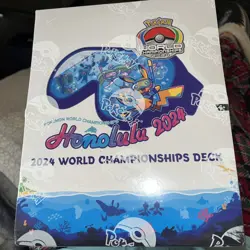 POKEMON TCG 2024 WORLD CHAMPIONSHIPS DECK FACTORY SEALED 8 DECK DISPLAY - Image 1