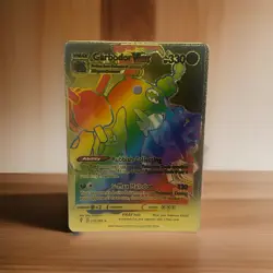 Garbodor VMAX Gold Foil Rainbow Display Custom FAN ART Pokemon Card Anime Fans - Image 1