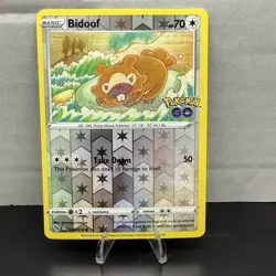 Bidoof Ditto Disguise 059/078 Pokemon GO Reverse Holo UNPEELED NM - Image 1