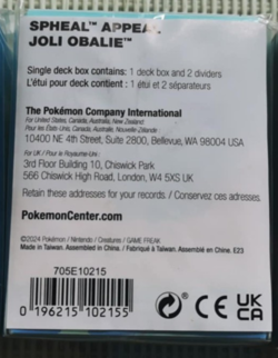 Spheal Appeal Pokemon Center Deck Box New/Sealed - Image 2