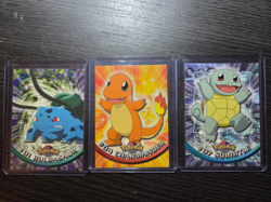 Topps Pokemon Animation Edition Bulbasaur 1 Charmander 4 Squirtle 7 LOT (Black) - Image 1
