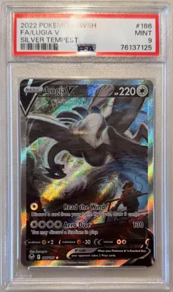 Pokemon TCG FA/Lugia V PSA 9 Silver Tempest 186/195 - Image 1