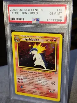 Pokemon 2000 Neo Genesis Typhlosion 18/111 Holo PSA 10 Gem Mint English - Image 1