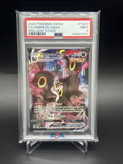 Pokemon Umbreon VMAX TCG TG23/TG30 Sword & Shield Brilliant Stars PSA 10 Gem MT - Image 1