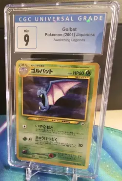 2001 Pokemon Neo 3 - Awakening Legends Japanese Golbat #042 CGC Mint 9 - Image 1