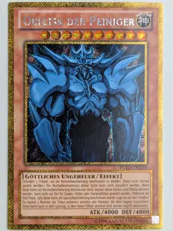 Obelisk der Peiniger PGLD-DE030 Gold Secret Rare Deutsch EX YUGIOH - Image 1