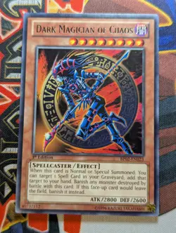 Yugioh Dark Magician of Chaos BP02-EN023 Black Rare 1st Edition LP - Image 1