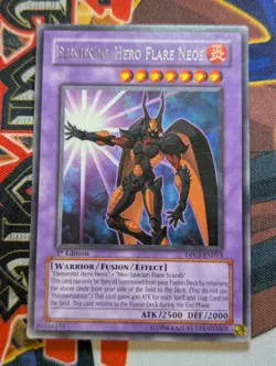 Yugioh Elemental Hero Flare Neos DP03-EN013 1st Edition Rare - LP - Image 1