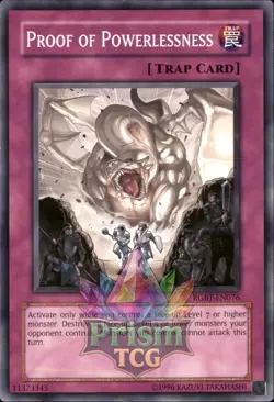 Proof of Powerlessness RGBT-EN076 Yugioh - Image 1