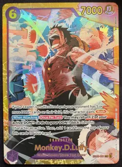 One Piece Monkey.D.Luffy EB02-061 Anime 25th Collection SEC Foil English NM - Image 1