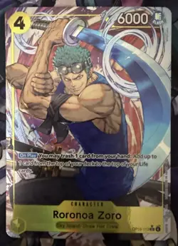 One Piece TCG Roronoa Zoro OP15-113 Alternate Art SR Near Mint In Hand - Image 1