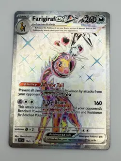 Pokemon TCG Farigiraf EX Temporal Forces Ultra Rare Card 194/162 - Image 1