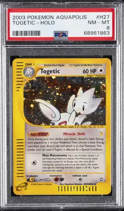 2003 POKEMON AQUAPOLIS #H27 TOGETIC-HOLO PSA 8 - Image 1