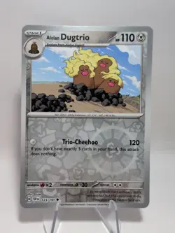 Pokemon TCG Alolan Dugtrio 123/191 Surging Sparks Reverse Holo M/NM - Image 1