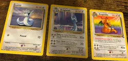Pokemon Dratini + Dragonair + Dragonite 26-18/102 19/62 Lot WOTC Vintage - Image 1