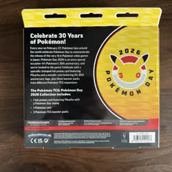 Pokemon Day 2026 Collection Box Pikachu 30th Anniversary Promo Factory Sealed - Image 2