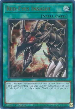 Red-Eyes Insight - RA03-EN061 - Ultra Rare - 1st Edition Near Mint Yugioh Card - Image 1