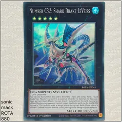 Number C32: Shark Drake LeVeiss - ROTA-EN041 - Super Rare 1st Edition Yugioh - Image 1