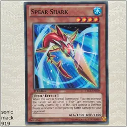 Spear Shark - CBLZ-EN009 - Common 1st Edition Yugioh - Image 1