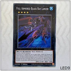 Full Armored Black Ray Lancer - LED9-EN012 - Common 1st Edition Yugioh - Image 1
