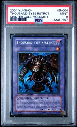 2004 YU-GI-OH! MASTER COLL VOLUME 1 #EN004 THOUSAND-EYES RESTRICT PSA 9 - Image 1