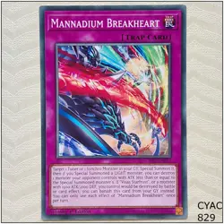 Mannadium Breakheart - CYAC-EN072 - Common 1st Edition Yugioh - Image 1