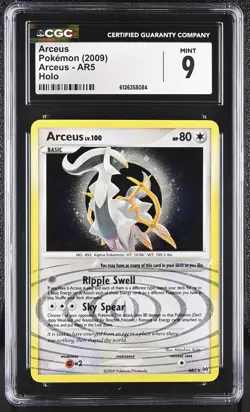 CGC 9 MINT Arceus 2009 Arceus AR5 Holo Pokemon Card - Image 1