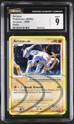 CGC 9 MINT Arceus 2009 Arceus AR8 Holo Pokemon Card - Image 1