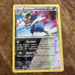 Pokemon Card Bisharp LP XY - Steam Siege Reverse Holo Rare 64/114 - Image 1