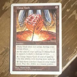 Wizards of the Coast Mana Vault MTG Core Set 5th Edition Artifact Rare Regular - Image 1