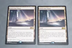 X2 Detection Tower CORE 2019 MTG MAGIC the GATHERING LAND RARE M19 - Image 1