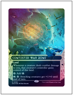 1x Contested War Zone, Galaxy Foil 0098, Edge of Eternities, Magic MTG NM - Image 1