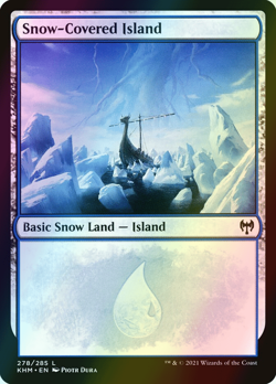 MTG Snow-Covered Island Foil ** Kaldheim ** English - Image 1