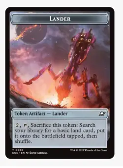 Robot Lander Token (FOIL) | MTG EOE | Double Sided Artifact Token | NEW NM+ - Image 3