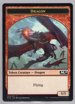 1x Dragon Token 010/017 - Core Set 2019 - Near Mint - Image 1