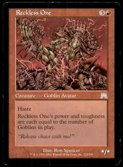 Reckless One LP Light Play Onslaught MTG [8859] - Image 1