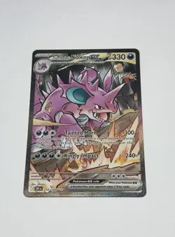 Pokemon TCG Team Rockets Nidoking EX Holo Card 233/182 Destined Rivals SIR NM - Image 1
