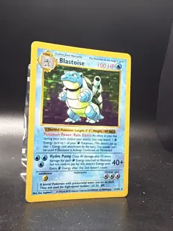 Pokemon TCG Blastoise Holo Shadowless Rare Card Base Set 2/102 - Image 1