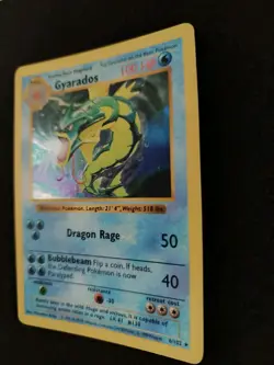 1999 POKEMON TCG GYARADOS HOLO BASE SET SHADOWLESS RARE 6/102 HOLO NM MINT - Image 3