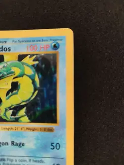 1999 POKEMON TCG GYARADOS HOLO BASE SET SHADOWLESS RARE 6/102 HOLO NM MINT - Image 5