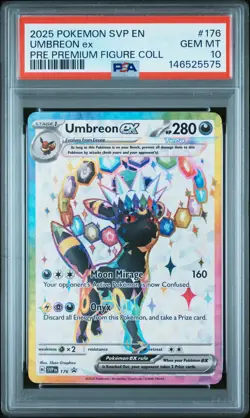 2025 POKEMON SVP EN-SV BLACK STAR PROMO #176 UMBREON EX PSA 10 - Image 1