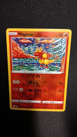 Pokemon Magmar Reverse Holo SWSH09: Brilliant Stars Common 019/172 LP - Image 1
