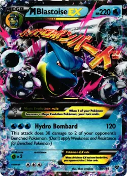 Pokemon TCG M Blastoise EX 30/146 XY Ultra Rare Holo HP - Image 1
