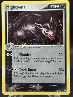 🐺✨ Pokemon TCG – Mightyena 18/108 – EX Power Keepers – Holo Rare – MP - Image 1