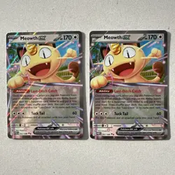 Pokemon MEOWTH EX Perfect Order Double Rare 062/088 Lot Of 2 - Image 1
