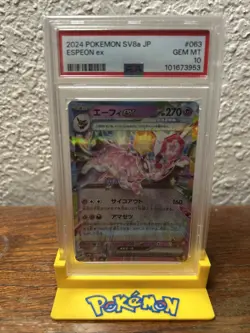 ESPEON EX 63/187 PSA 10 2024 POKEMON JAPANESE SV8A-TERASTAL FEST EX - Image 1